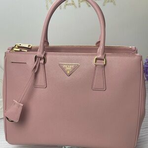 Prada Blush Pink Leather Saffiano Satchel